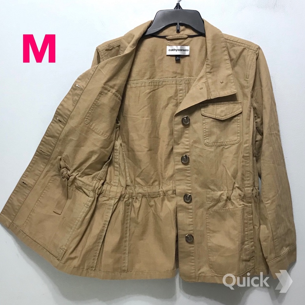 M - New Cathy Daniels Oversized Drawstring Waist Jacket